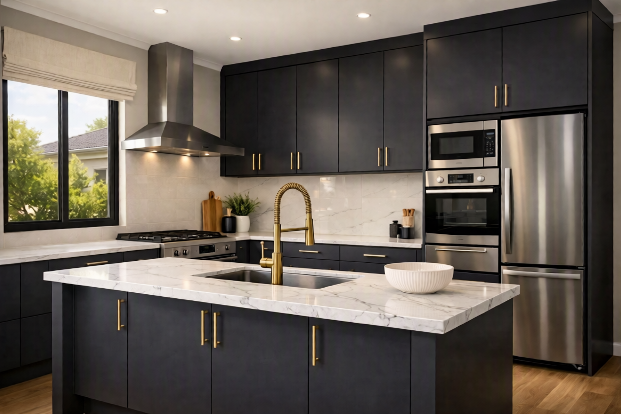 Kitchen vinyl wrapping transformation in Johannesburg