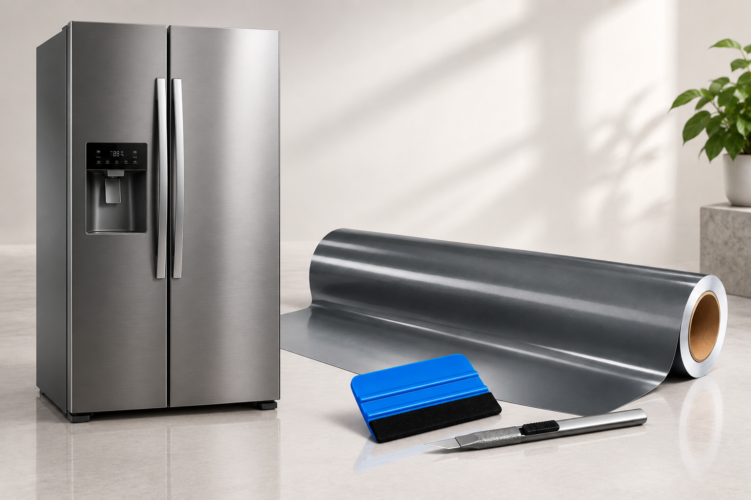 DIY Side-by-Side Fridge Bundle — two vertical doors vinyl wrap kit